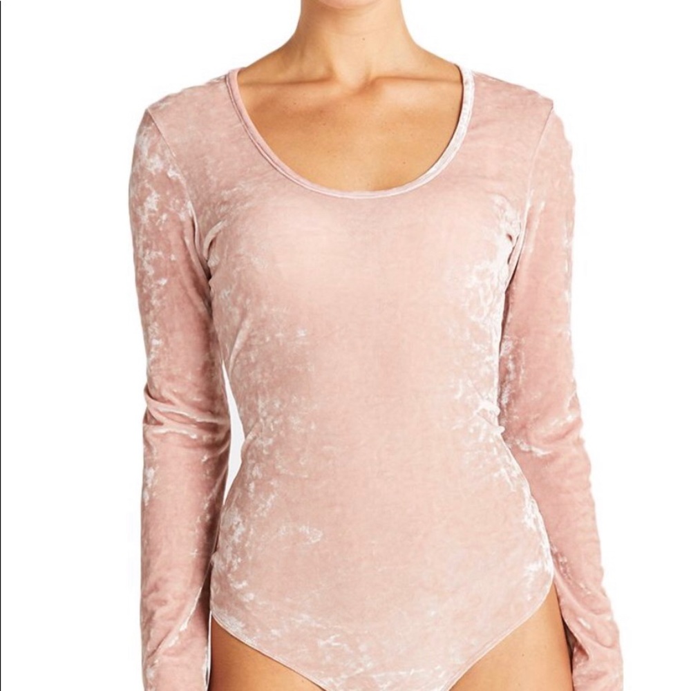 Cosabella Bisou Texture Velvet Bodysuit size Small